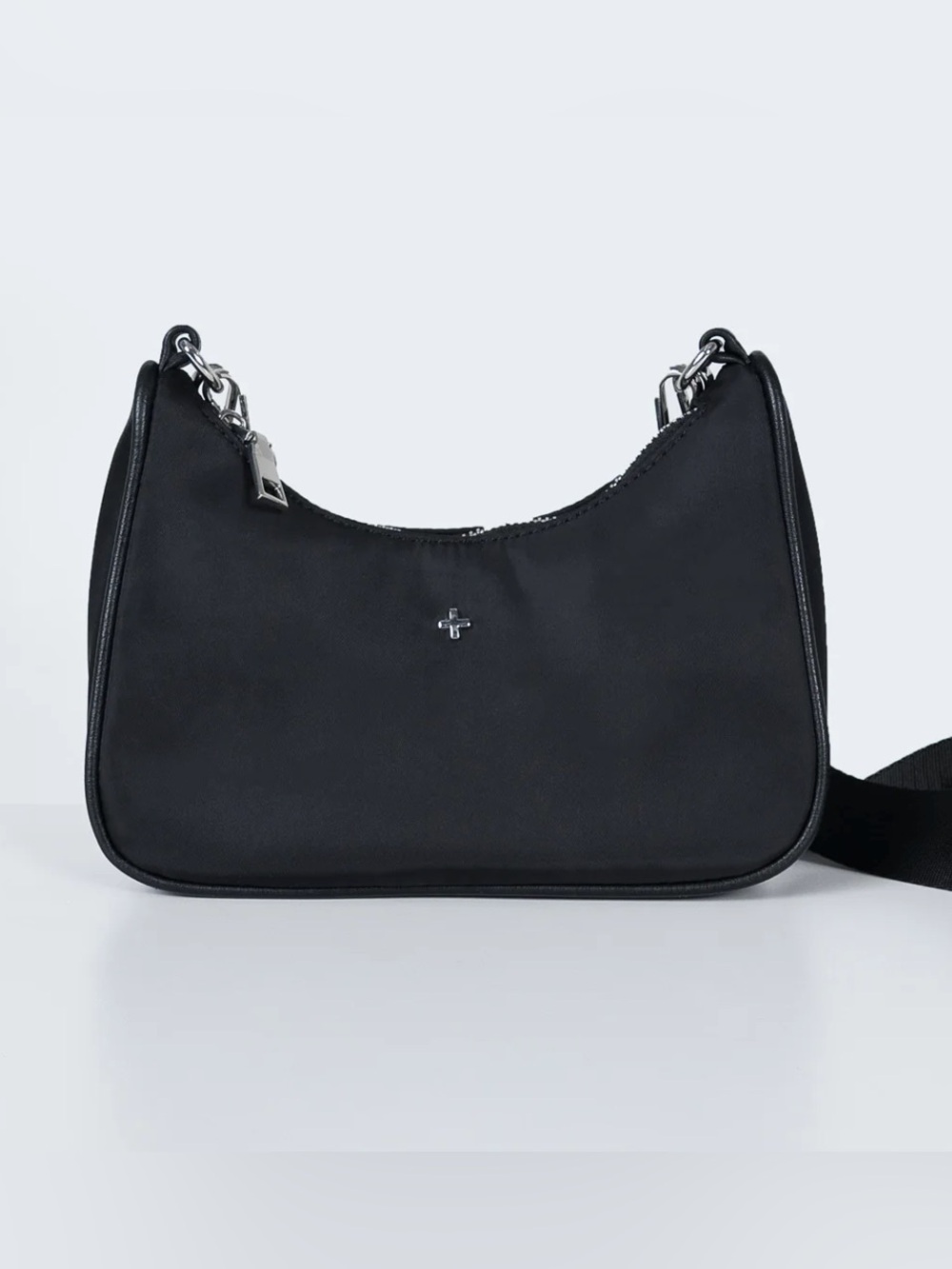 Princess Polly Black Shoulder Bag with Chain Strap
